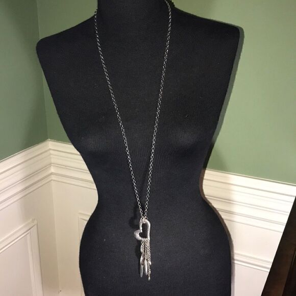 Pre loved Necklace all silver tone 44” - Picture 1 of 4